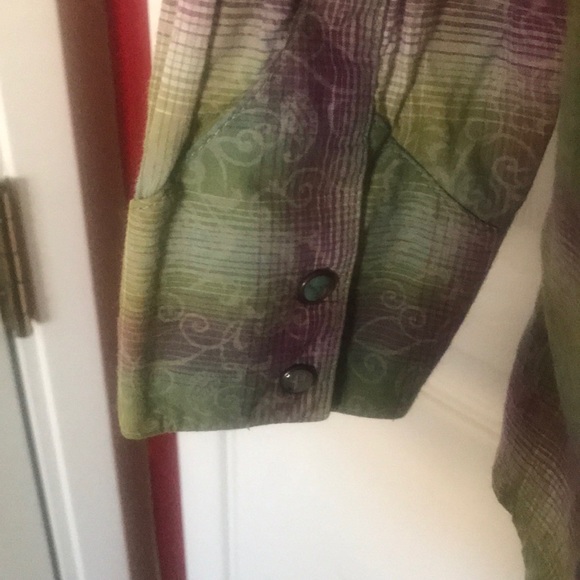 Plaid country style button up with embellishments - Picture 5 of 6